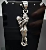 STERLING SILVER 925 Erotic Pendant Kama Sutra Pose SEX Love Man Woman Sexy Jewelry