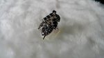 GENUINE Untreated Precious Sapphire Leaf Sterling Silver 925 Ring SIZE 8