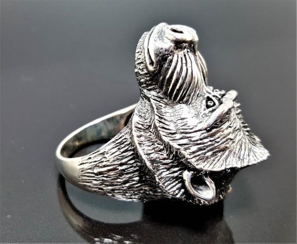 Silver Baboon Ring