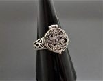 925 Sterling Silver Ring Locket Pentagram Star Trinity Celtic Knot Sacred Symbols Talisman Protective Amulet Occult Secret Compartment