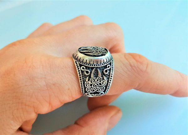 Bear Paw Claw Sterling Silver 925 Ring Sacred Symbol Viking Slavic Warding Veles Talisman Amulet