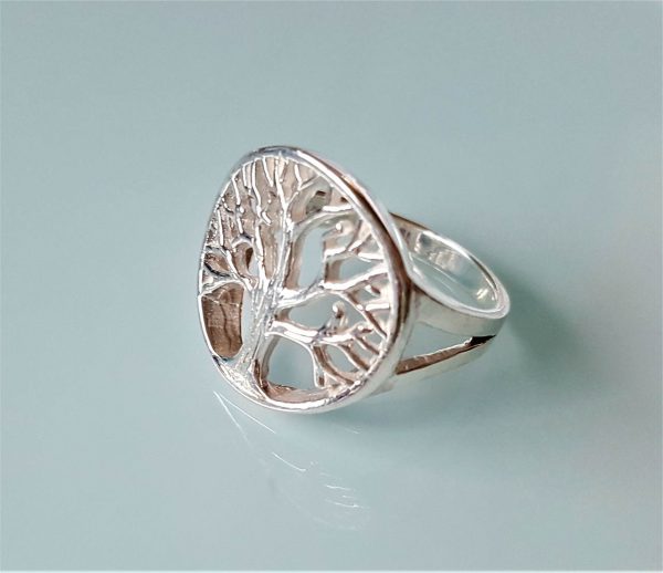 Tree of Life Ring 925 Sterling Silver Sacred Celtic Tree Symbol Energy Balance Universe Powers of Mother Earth Norse mythology