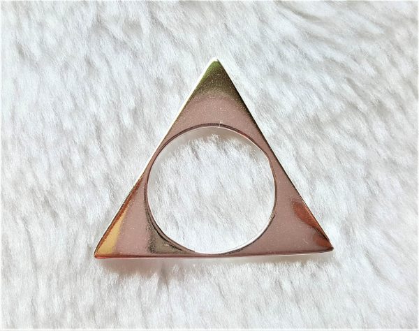 Eliz STERLING SILVER 925 Geometry Triangle Stackable Ring Unique Design Elegant Gift