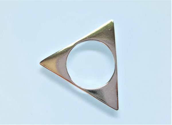 Eliz STERLING SILVER 925 Geometry Triangle Stackable Ring Unique Design Elegant Gift