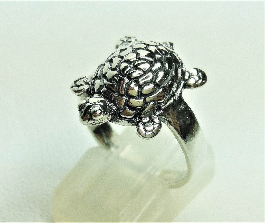 Turtle Ring STERLING SILVER 925 Sea Turtle Ocean Animal Good Luck Gift ...