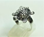 Turtle Ring STERLING SILVER 925 Sea Turtle Ocean Animal Good Luck Gift Totem Animal Talisman Amulet