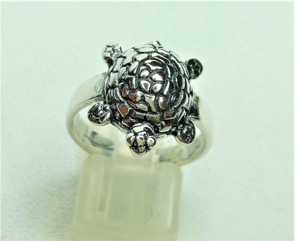 Turtle Ring STERLING SILVER 925 Sea Turtle Ocean Animal Good Luck Gift ...