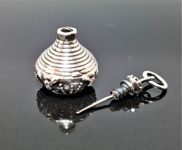 Perfume Bottle Pendant Sterling Silver 925 Locket Fragrance Perfume/Essential Oil 3D Locket/Pendant Minimalist Urn