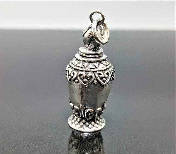 Perfume Bottle Pendant Locket Sterling Silver 925 Fragrance Perfume/Essential Oil 3D Locket/Pendant Minimalist Urn