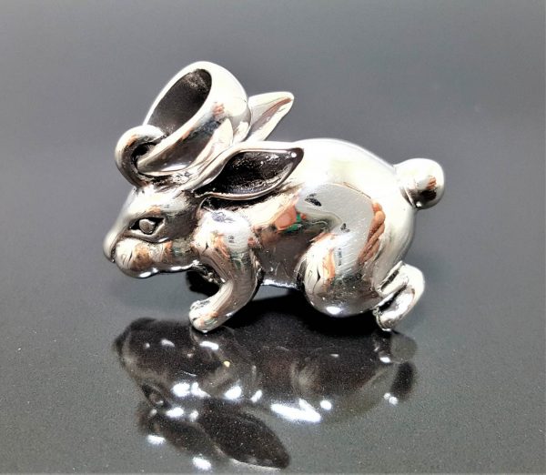 Rabbit Pendant STERLING SILVER 925 Bunny Silver Hare Animal Totem Talisman Cute Gift Unique Design