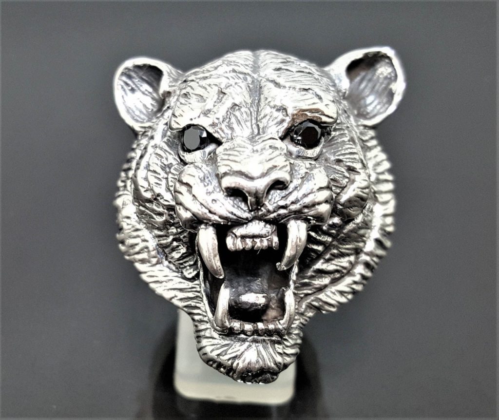 Sabertooth Tiger Spirit Animal Ring .br