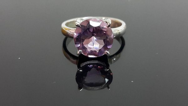 AMETHYST Sterling Silver Ring Size 7.25
