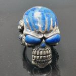 925 Sterling Silver Lapis Lazuli Skull Ring