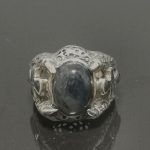 925 Sterling Silver Labradorite Ankh Claw Ring