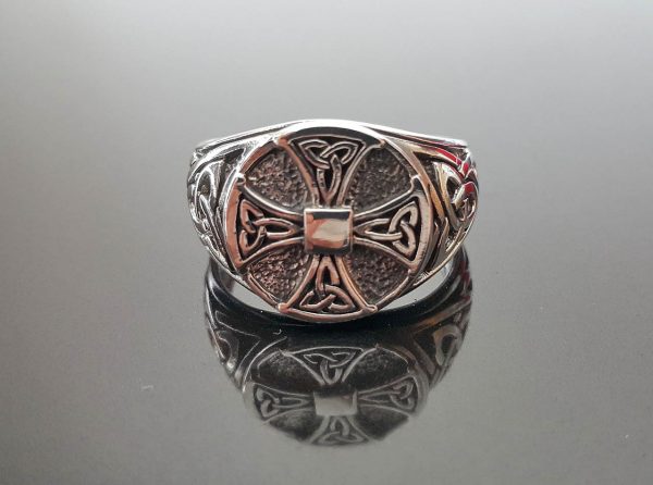 Celtic Knot Cross 925 Sterling Silver Ring Sacred Symbol Viking Pagan Talisman Amulet