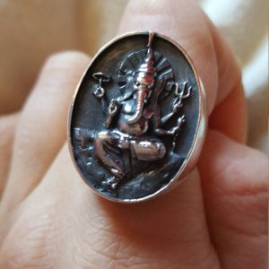 Ganesh Sterling Silver 925 Ring Great Ganesha Lord of Success Om Aum Ohm