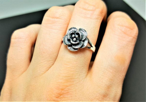 Rose Flower STERLING SILVER 925 Ring Floral Exclusive Design