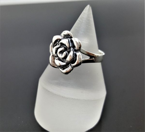 Rose Flower STERLING SILVER 925 Ring Floral Exclusive Design Ring ELIZ