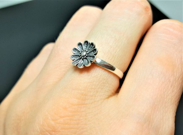Daisy 925 Sterling Silver Ring flower Ring Floral Design