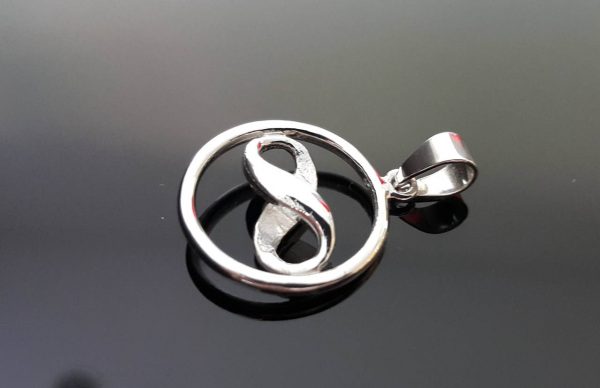 925 Sterling Silver Infinity Necklace PENDANT Talisman Amulet Sacred Symbol