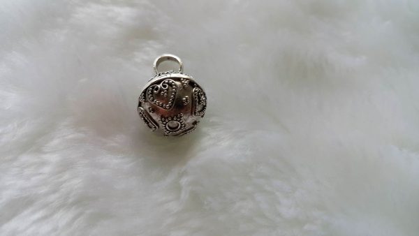 Chime Sterling Silver 925 Pendant Angel Sound Harmony PREGNANCY Heart Bali Bell Chime Pendant Talisman Amulet