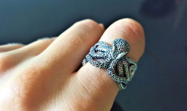 Silver Octopus Ring