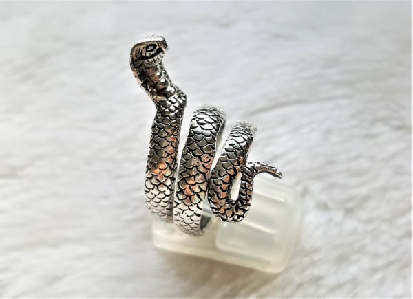 Cobra STERLING SILVER 925 Ring Snake Sacred Symbol of Wisdom Handmade Talisman Amulet