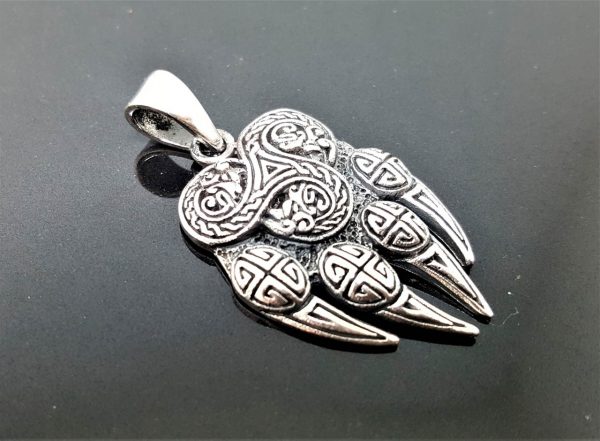 Bear Paw Claw Sterling Silver 925 Pendant Triskelion Viking Bear Paw Claw Slavic Warding Veles Talisman Amulet