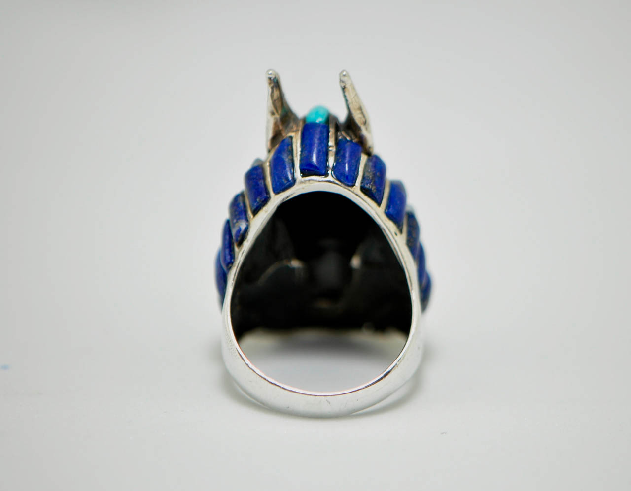 Anabis Ring 925 Sterling Silver Natural Turquoise, Lapis and Mother of ...