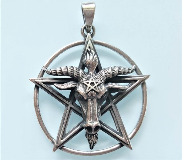 Silver Sigil of Baphomet Pentagram Pendant