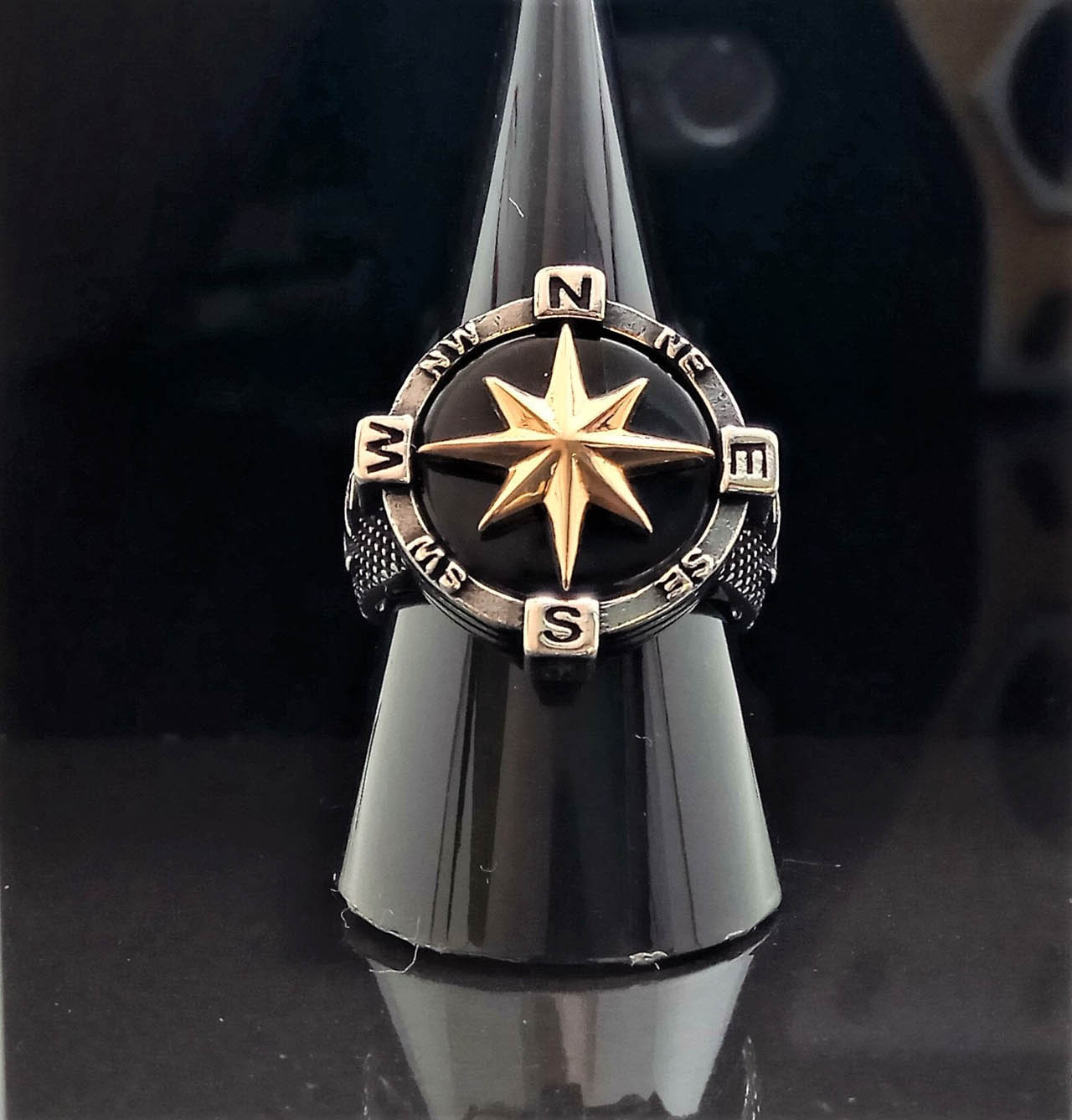 Details about   925 Sterling Silver Nautical Sun Dial Compass Wheel & Anchor North/South East/We