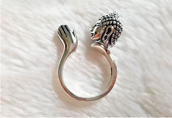 Buddha Ring STERLING SILVER 925 Great Lord Sacred Symbol Buddhism Great Master Guru God Exclusive Design