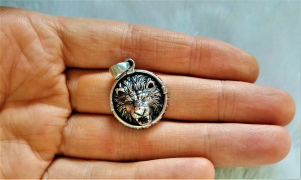 Lion 925 STERLING SILVER Pendant LION Head Royal Leo King Exclusive Gift Talisman Amulet Symbol of Power
