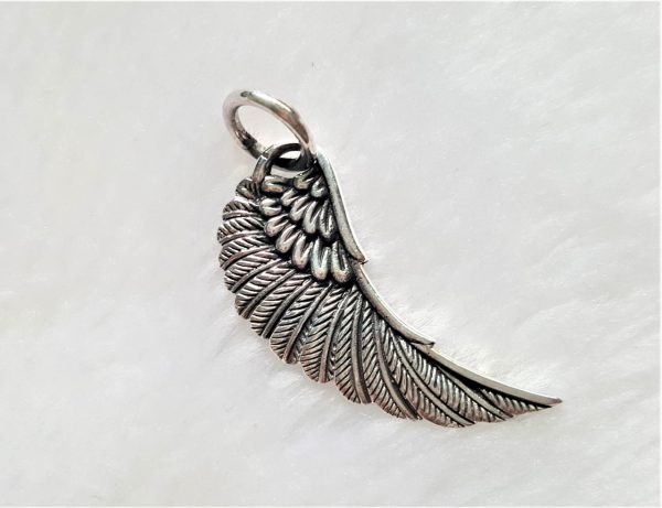 Angel's Wing Pendant 925 STERLING SILVER Eagle's Wing Good Luck Handmade Talisman Amulet