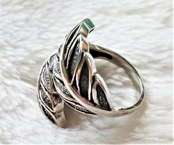 Leaf Ring STERLING SILVER 925 Leaves Nature Unique Design Exclusive