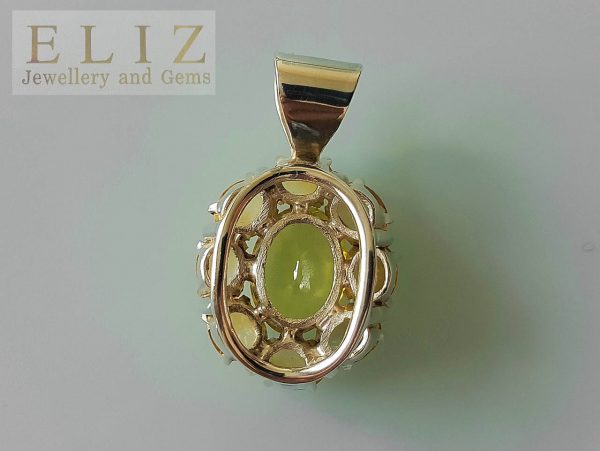 Genuine Citrine & Lemon Quartz Pendant Incredible Flower Sterling Silver 925 Natural Gemstones Pendant Exclusive Gift