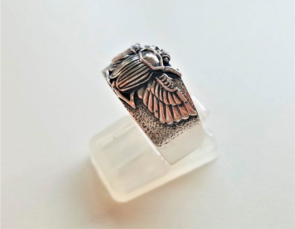 Scarab 925 STERLING SILVER Ring Egyptian god Khepri Sacred Symbol Exclusive Gift Talisman Amulet