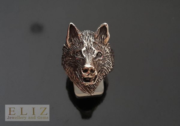 Wolf 925 Sterling Silver RING Wolf Totem Animal Biker Punk Rocker Goth Talisman Amulet