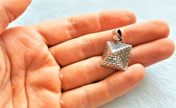 925 Sterling SILVER Egyptian Pyramid Ancient SACRED SIGNS Talisman Amulet Gift