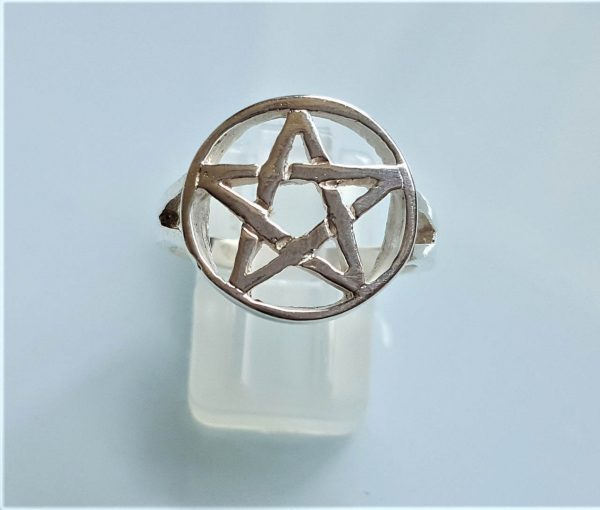 Pentagram 925 Sterling Silver Ring Talisman Pentacle Star Occult Sacred Symbols Protective Amulet Exclusive Gift Handmade