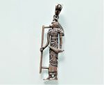 925 Sterling Silver Pendant BASTET Goddess of Egypt Cat Egyptian Ankh Sacred Symbol Talisman Amulet Handmade
