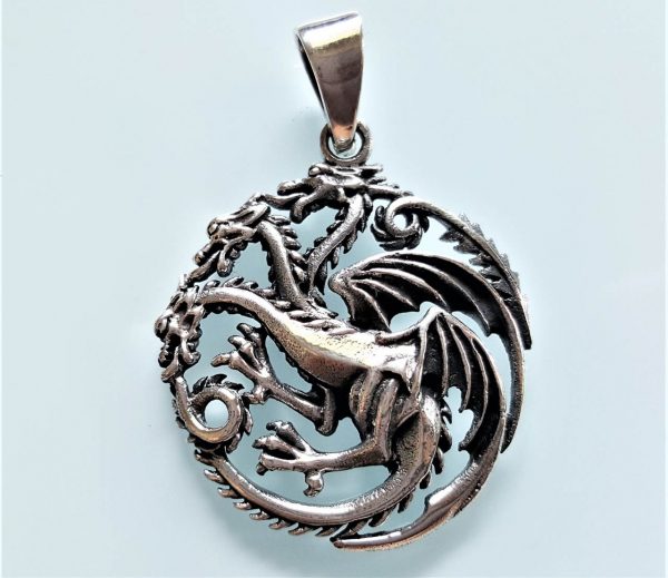 Dragon Pendant Sterling Silver 925 House Targaryen Game of Thrones Three-headed dragon