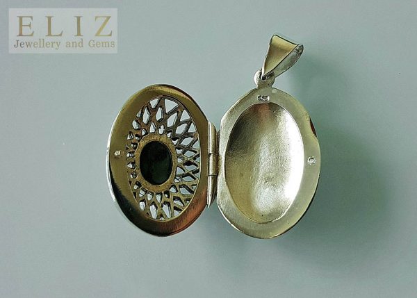Locket Pendant 925 Sterling Silver Abalone Haliotis Mother of Pearl friendship mother daughter memorial photo frame Silver Gift