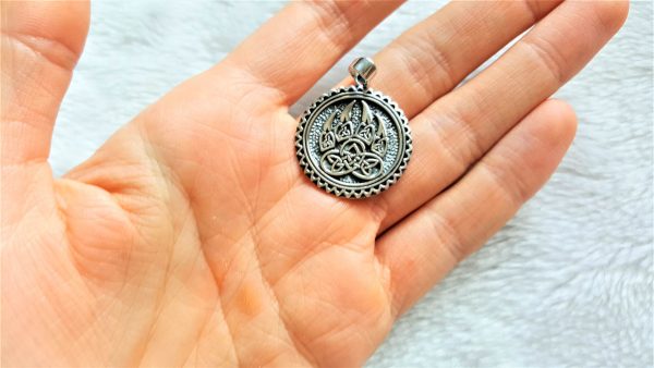 Bear Paw Pendant Sterling Silver 925 Viking Bear Paw Claw Slavic Warding Veles Sacred Symbol Talisman Amulet
