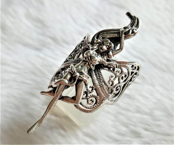 Fairy Elf Ring STERLING SILVER 925 Butterfly Angel Wings Beautiful Exclusive Gift