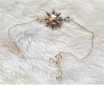 Sterling Silver .925 Sun Bracelet Celestial Divine Talisman Protective Amulet Sacred Symbol Divinity Sun God Adjustable 7-8.5 inch