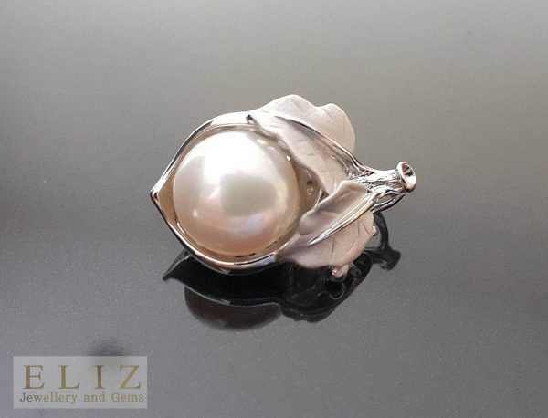 Sterling Silver 925 Pendant Natural White Pearl Exclusive Gift