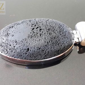 ENERGY CRYSTAL Natural Volcanic Lava Stone Sterling Silver 925 Pendant Mother Earth Essential Oil/Perfume Diffuser