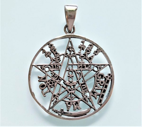 Tetragrammaton Pendant 925 Sterling Silver Pentagram Star Solomon Seal Sacred Symbols Talisman Protective Amulet Exclusive