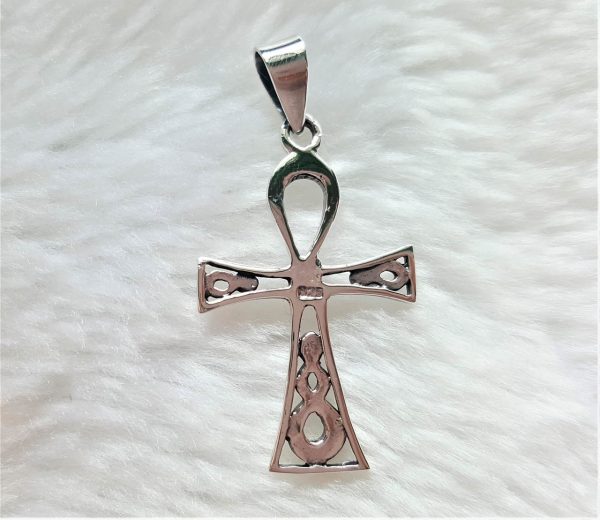 925 Sterling Silver Egyptian Ankh Cross Pendant Key of Life Cross Celtic Talisman Amulet